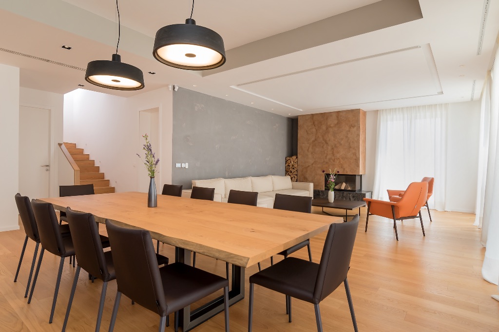 Spacious dining area